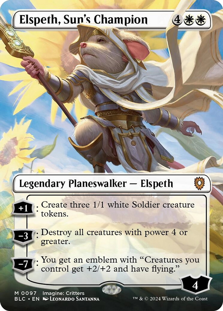 Elspeth, Sun's Champion (Borderless) [Bloomburrow Commander] | Game Master's Emporium (The New GME)