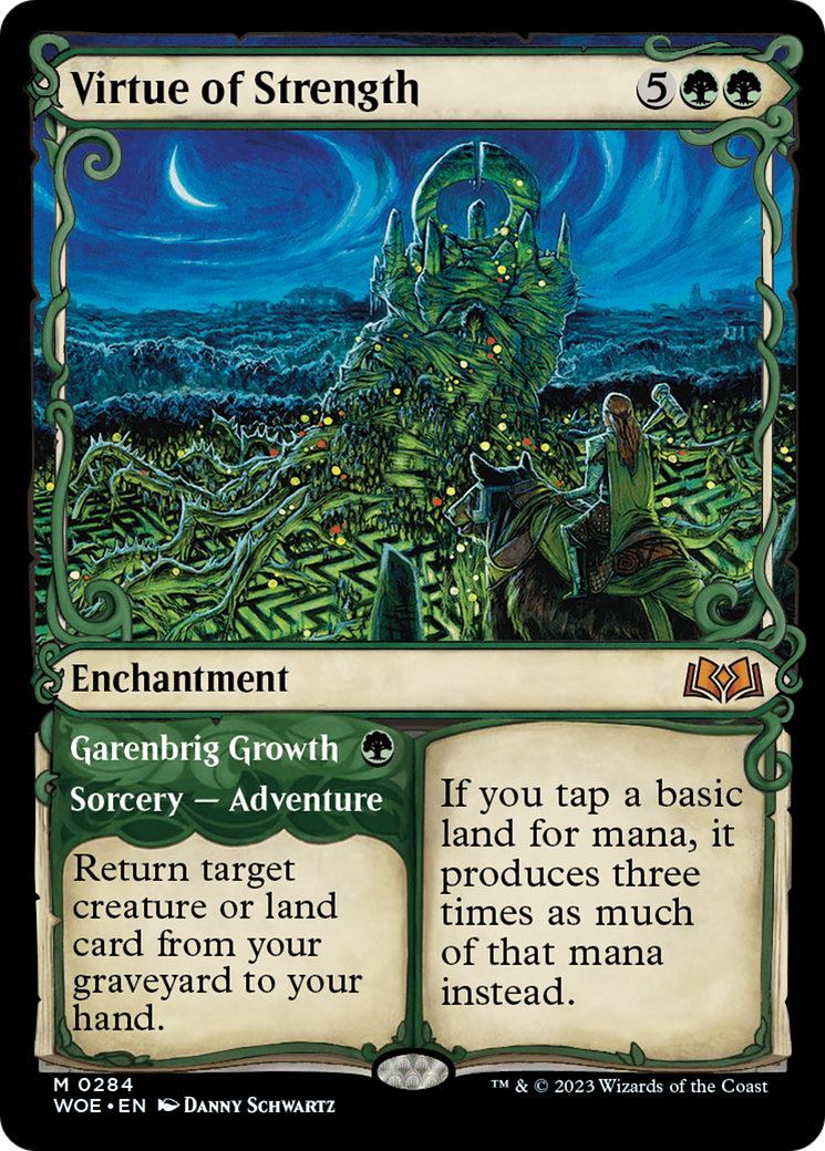 Virtue of Strength // Garenbrig Growth (Showcase) [Wilds of Eldraine] | Game Master's Emporium (The New GME)