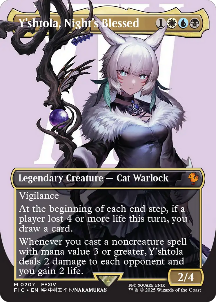 Y'shtola, Night's Blessed (Borderless) (Surge Foil) [FINAL FANTASY Commander] | Game Master's Emporium (The New GME)