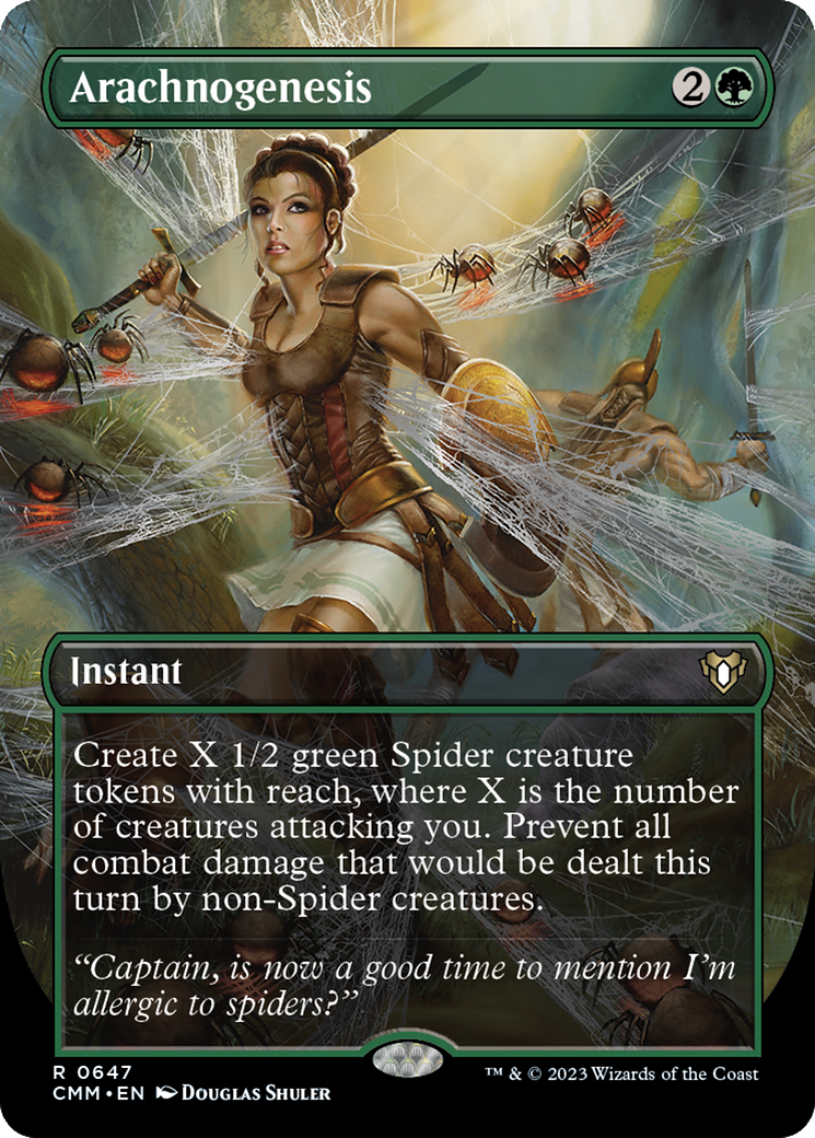 Arachnogenesis (Borderless Alternate Art) [Commander Masters] | Game Master's Emporium (The New GME)