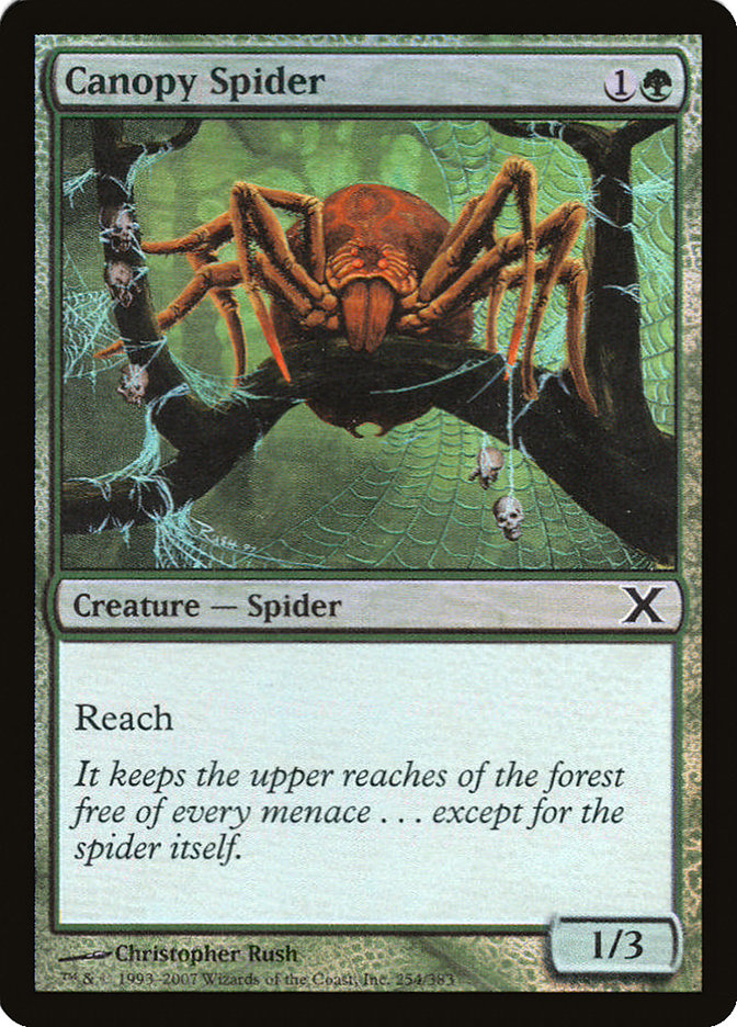 Canopy Spider (Premium Foil) [Tenth Edition] | Game Master's Emporium (The New GME)