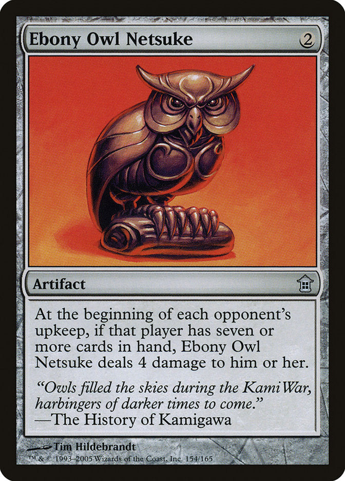 Ebony Owl Netsuke [Saviors of Kamigawa] | Game Master's Emporium (The New GME)