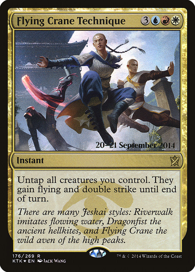Flying Crane Technique [Khans of Tarkir Prerelease Promos] | Game Master's Emporium (The New GME)