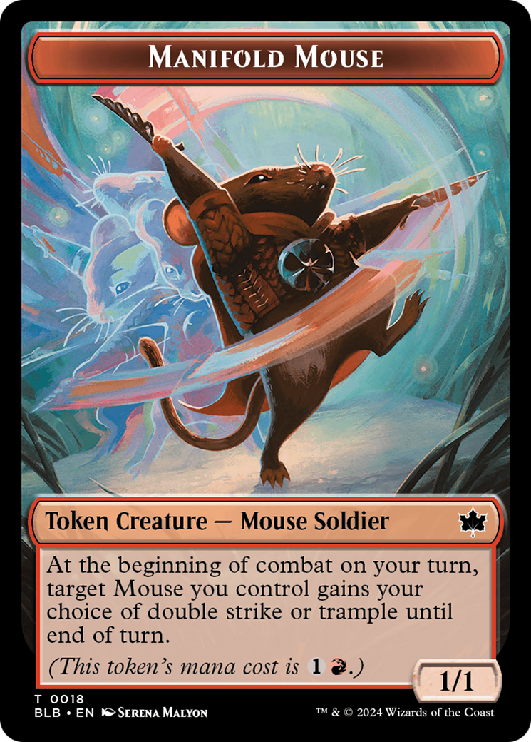 Sword // Manifold Mouse Double-Sided Token [Bloomburrow Tokens] | Game Master's Emporium (The New GME)