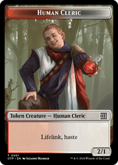 Human Cleric // Plot Double-Sided Token [Outlaws of Thunder Junction Tokens] | Game Master's Emporium (The New GME)