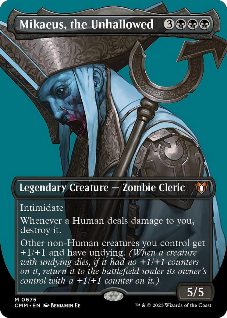 Mikaeus, the Unhallowed (Borderless Profile) [Commander Masters] | Game Master's Emporium (The New GME)