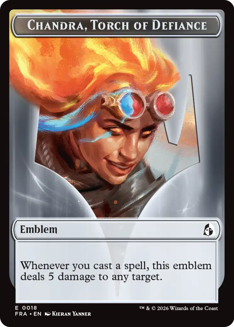 Chandra, Chill of Compliance // Chandra, Torch of Defiance Double-Sided Token [Reality Fracture Tokens] | Game Master's Emporium (The New GME)