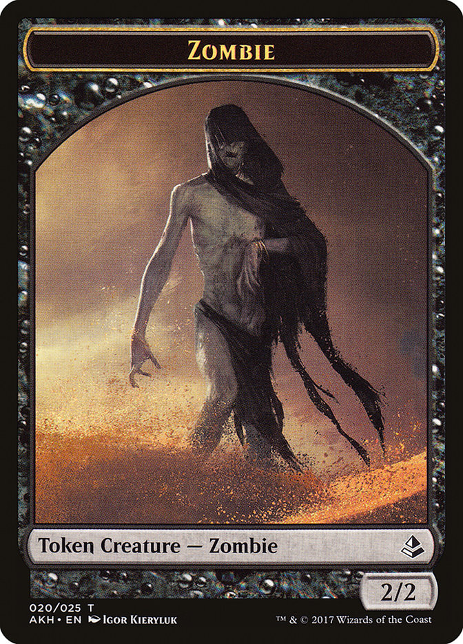 Zombie // Trueheart Duelist Double-Sided Token [Amonkhet Tokens] | Game Master's Emporium (The New GME)