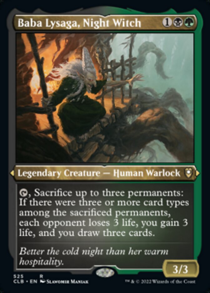 Baba Lysaga, Night Witch (Foil Etched) [Commander Legends: Battle for Baldur's Gate] | Game Master's Emporium (The New GME)