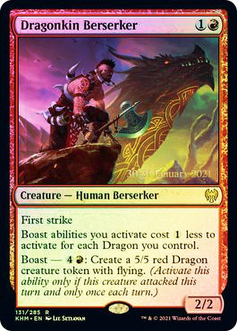 Dragonkin Berserker [Kaldheim Prerelease Promos] | Game Master's Emporium (The New GME)