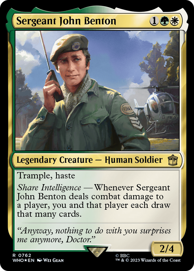 Sergeant John Benton (Surge Foil) [Doctor Who] | Game Master's Emporium (The New GME)
