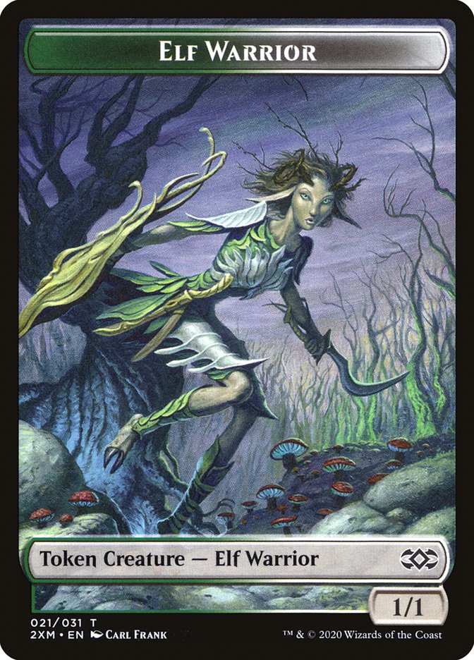 Myr (007) // Elf Warrior Double-Sided Token [Double Masters Tokens] | Game Master's Emporium (The New GME)