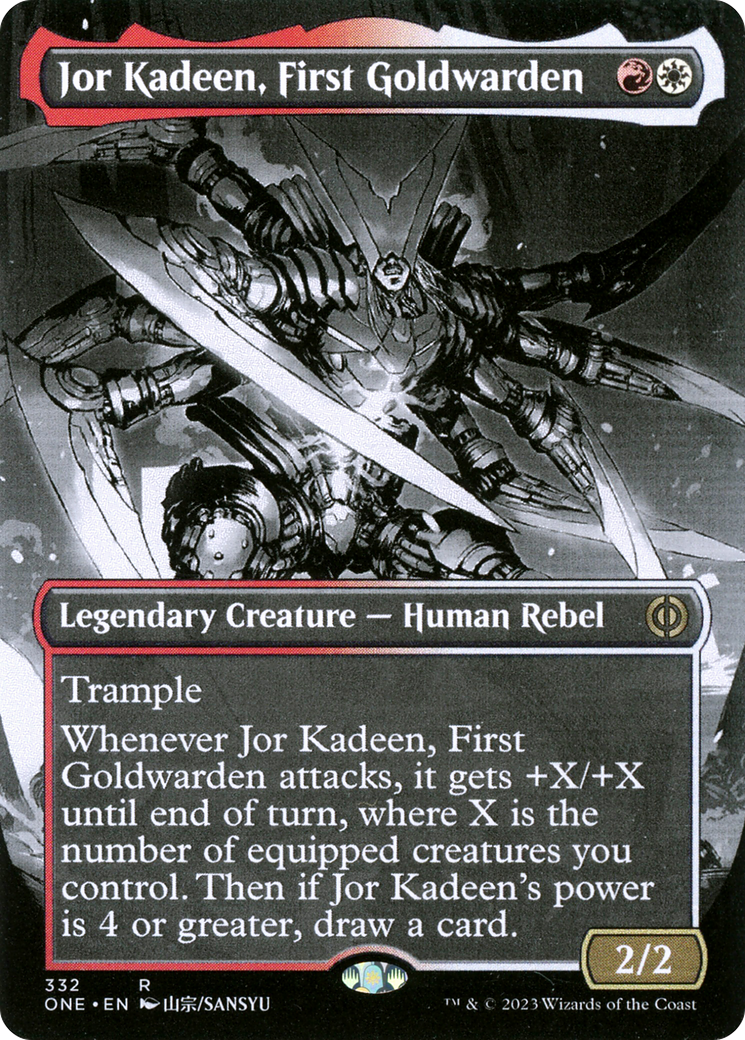 Jor Kadeen, First Goldwarden (Borderless Manga) [Phyrexia: All Will Be One] | Game Master's Emporium (The New GME)