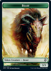 Beast // Dragon Spirit Double-Sided Token [Dungeons & Dragons: Adventures in the Forgotten Realms Commander Tokens] | Game Master's Emporium (The New GME)