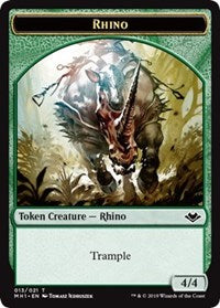 Rhino (013) // Spirit (016) Double-Sided Token [Modern Horizons Tokens] | Game Master's Emporium (The New GME)
