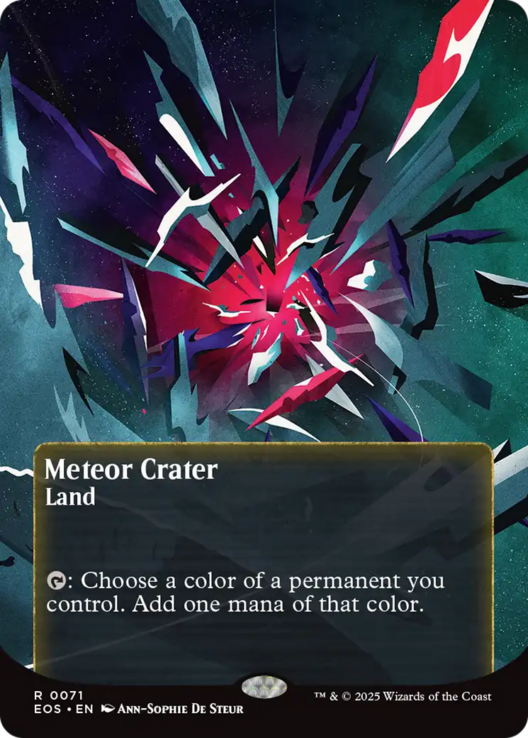 Meteor Crater (0071) (Borderless) [Edge of Eternities: Stellar Sights] | Game Master's Emporium (The New GME)