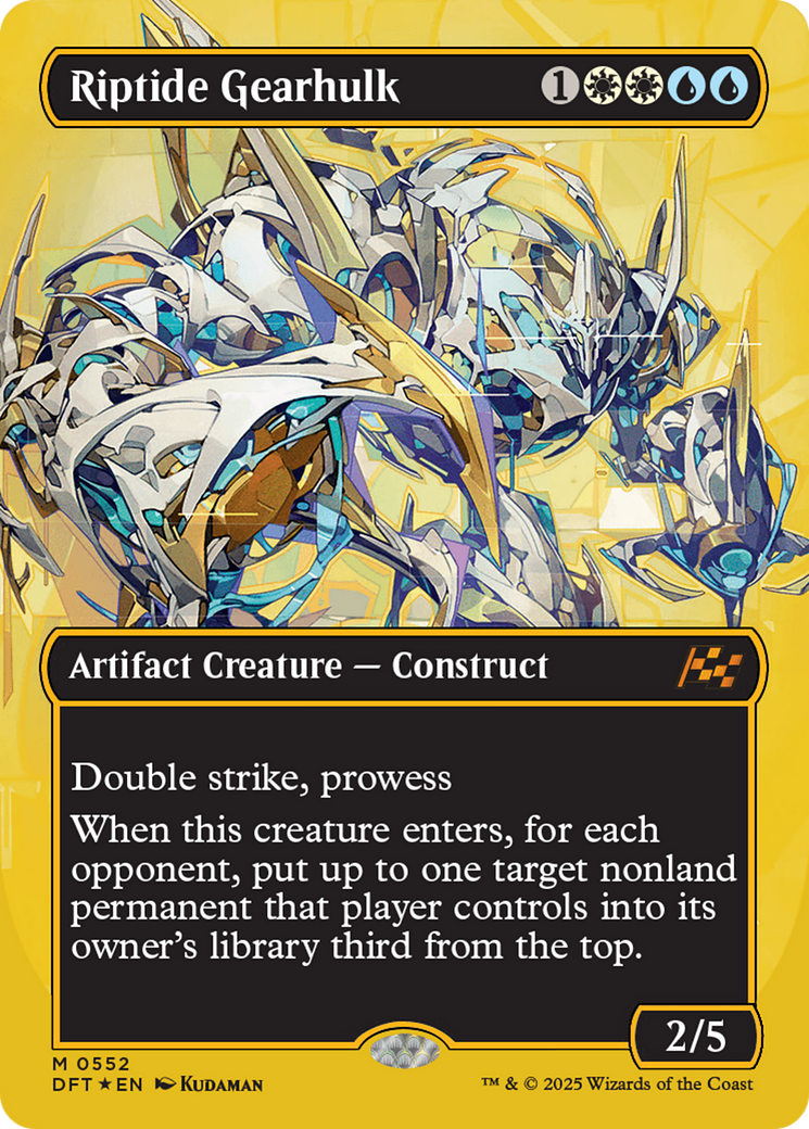 Riptide Gearhulk (Borderless) (First-Place Foil) [Aetherdrift] | Game Master's Emporium (The New GME)