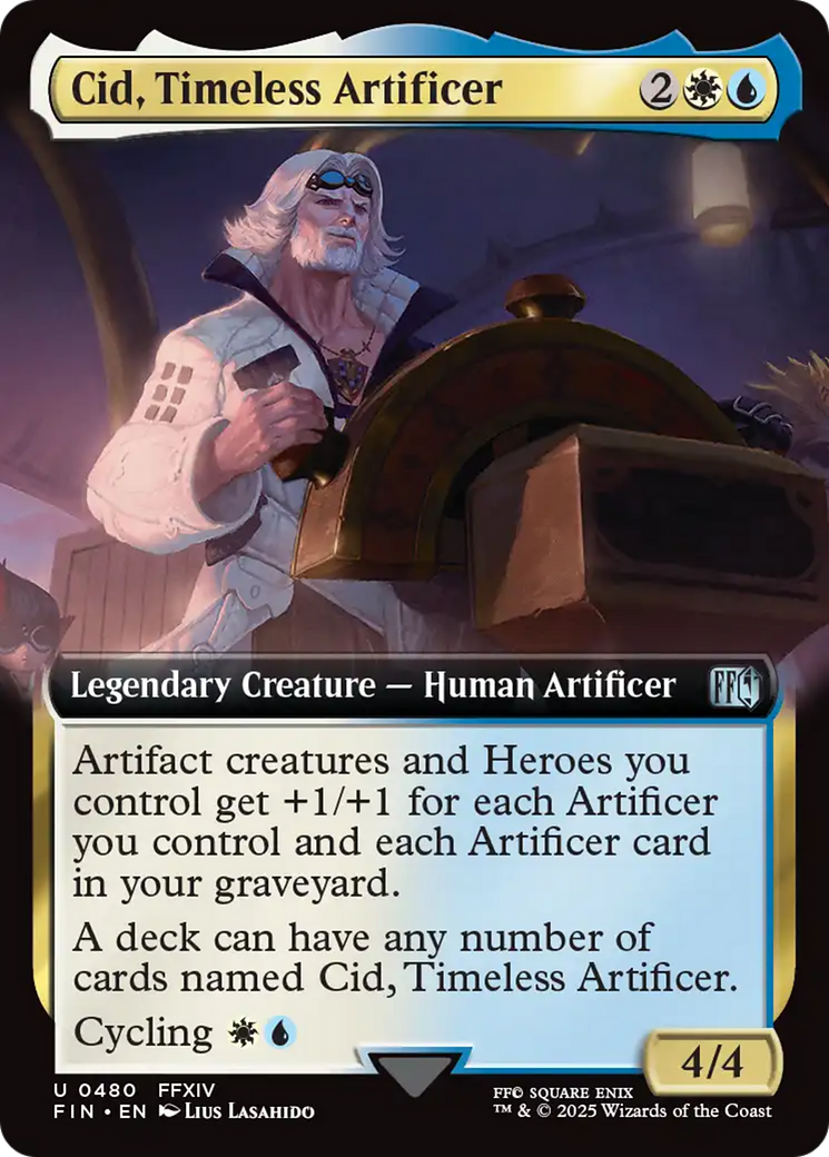 Cid, Timeless Artificer (Extended Art) [FINAL FANTASY] | Game Master's Emporium (The New GME)