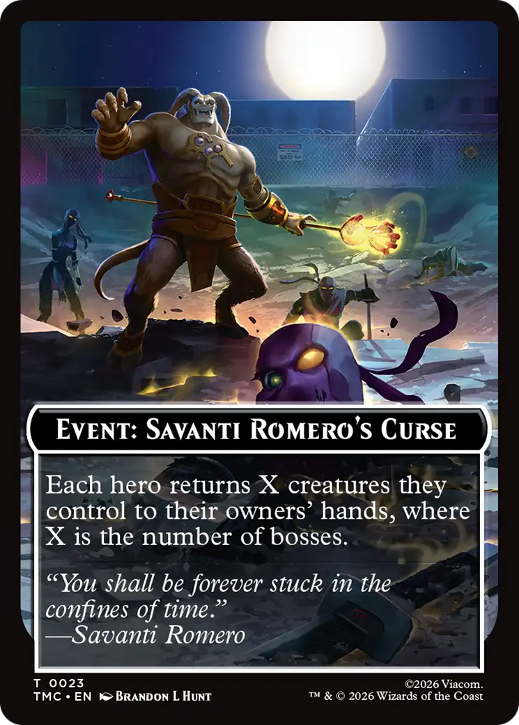 Event: Savanti Romero's Curse [Teenage Mutant Ninja Turtles Commander Tokens] | Game Master's Emporium (The New GME)