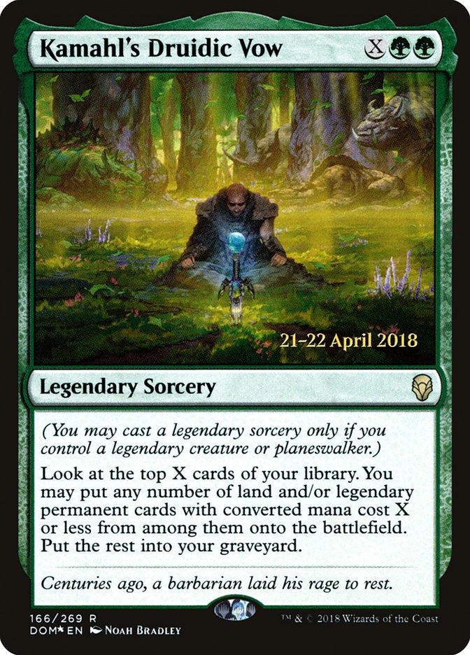 Kamahl's Druidic Vow [Dominaria Prerelease Promos] | Game Master's Emporium (The New GME)