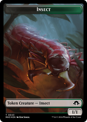 Insect (0043) (Ripple Foil) // Zombie Double-Sided Token [Modern Horizons 3 Tokens] | Game Master's Emporium (The New GME)