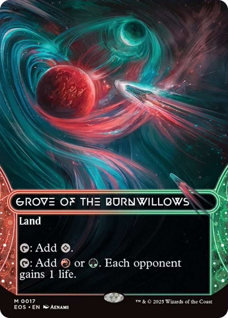 Grove of the Burnwillows (0017) (Borderless) [Edge of Eternities: Stellar Sights] | Game Master's Emporium (The New GME)