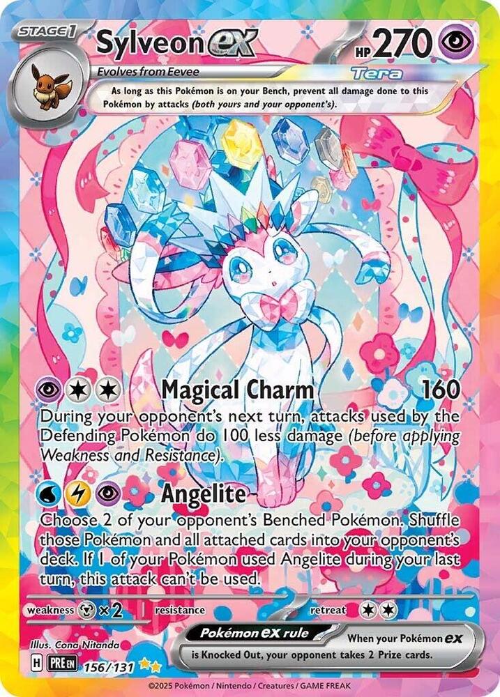 Sylveon ex (156/131) [Scarlet & Violet: Prismatic Evolutions] | Game Master's Emporium (The New GME)