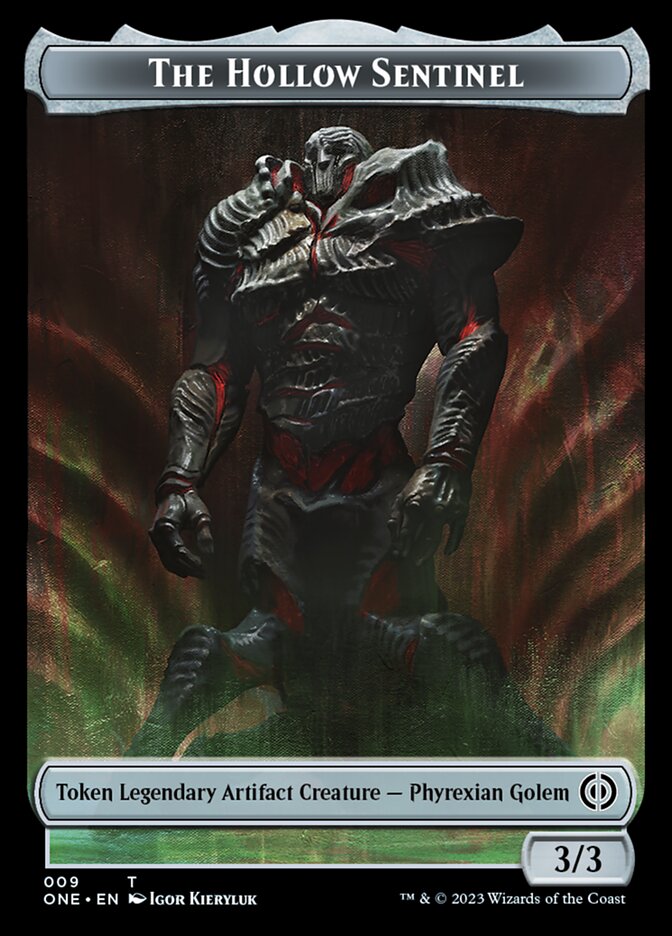 Rebel // The Hollow Sentinel Double-Sided Token [Phyrexia: All Will Be One Tokens] | Game Master's Emporium (The New GME)