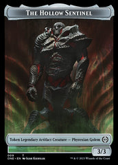 Rebel // The Hollow Sentinel Double-Sided Token [Phyrexia: All Will Be One Tokens] | Game Master's Emporium (The New GME)