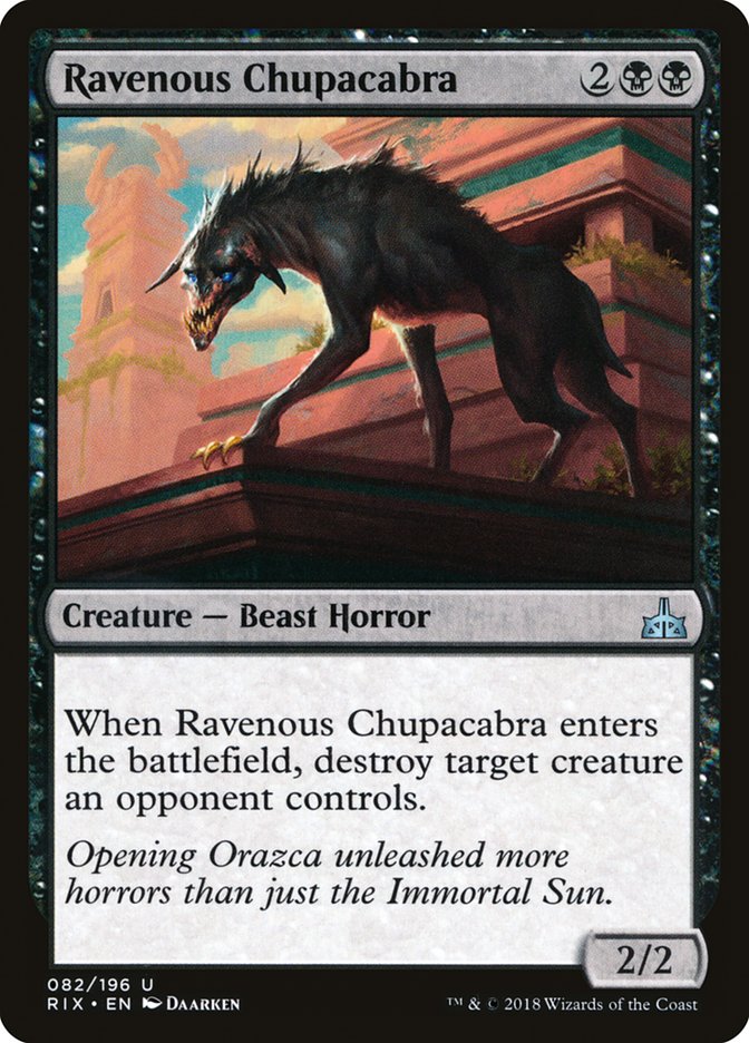 Ravenous Chupacabra [Rivals of Ixalan] | Game Master's Emporium (The New GME)