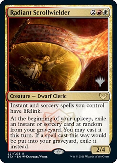 Radiant Scrollwielder (Promo Pack) [Strixhaven: School of Mages Promos] | Game Master's Emporium (The New GME)