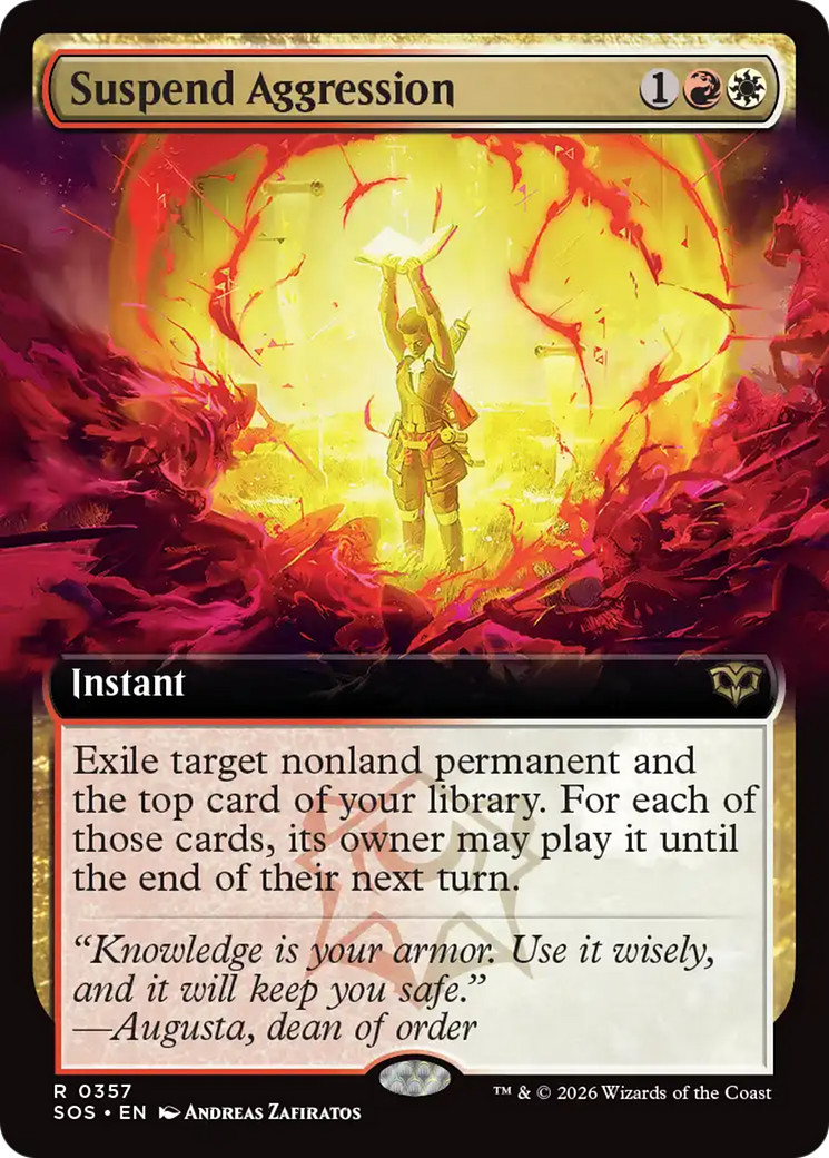 Suspend Aggression (Extended Art) [Secrets of Strixhaven] | Game Master's Emporium (The New GME)