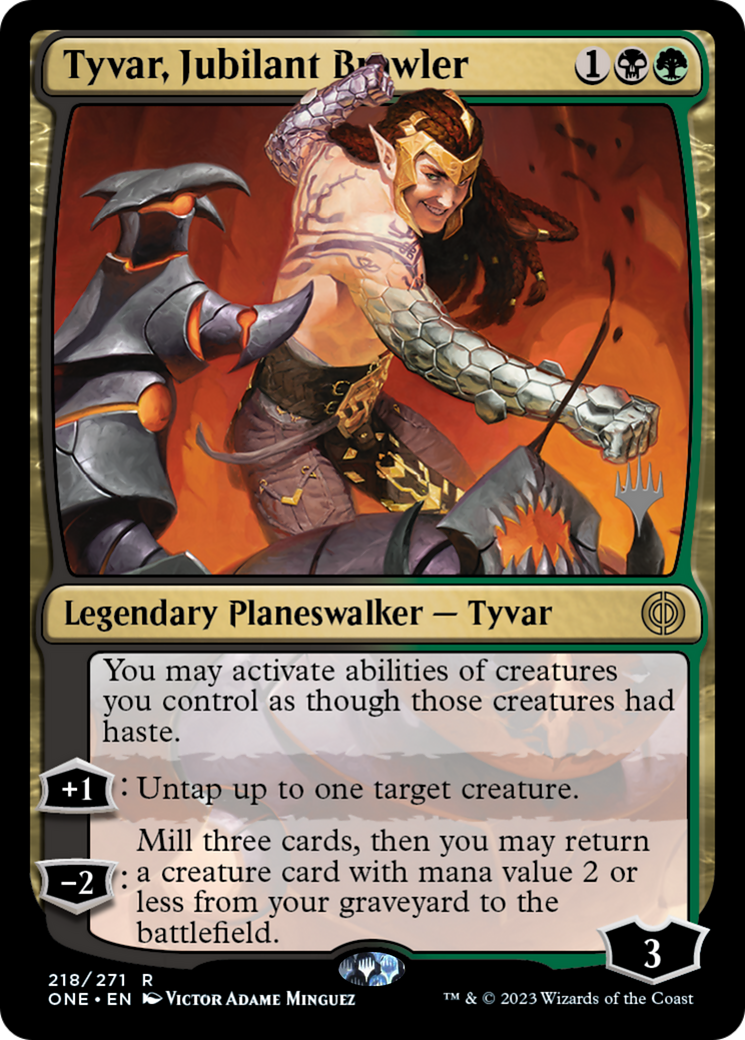 Tyvar, Jubilant Brawler (Promo Pack) [Phyrexia: All Will Be One Promos] | Game Master's Emporium (The New GME)