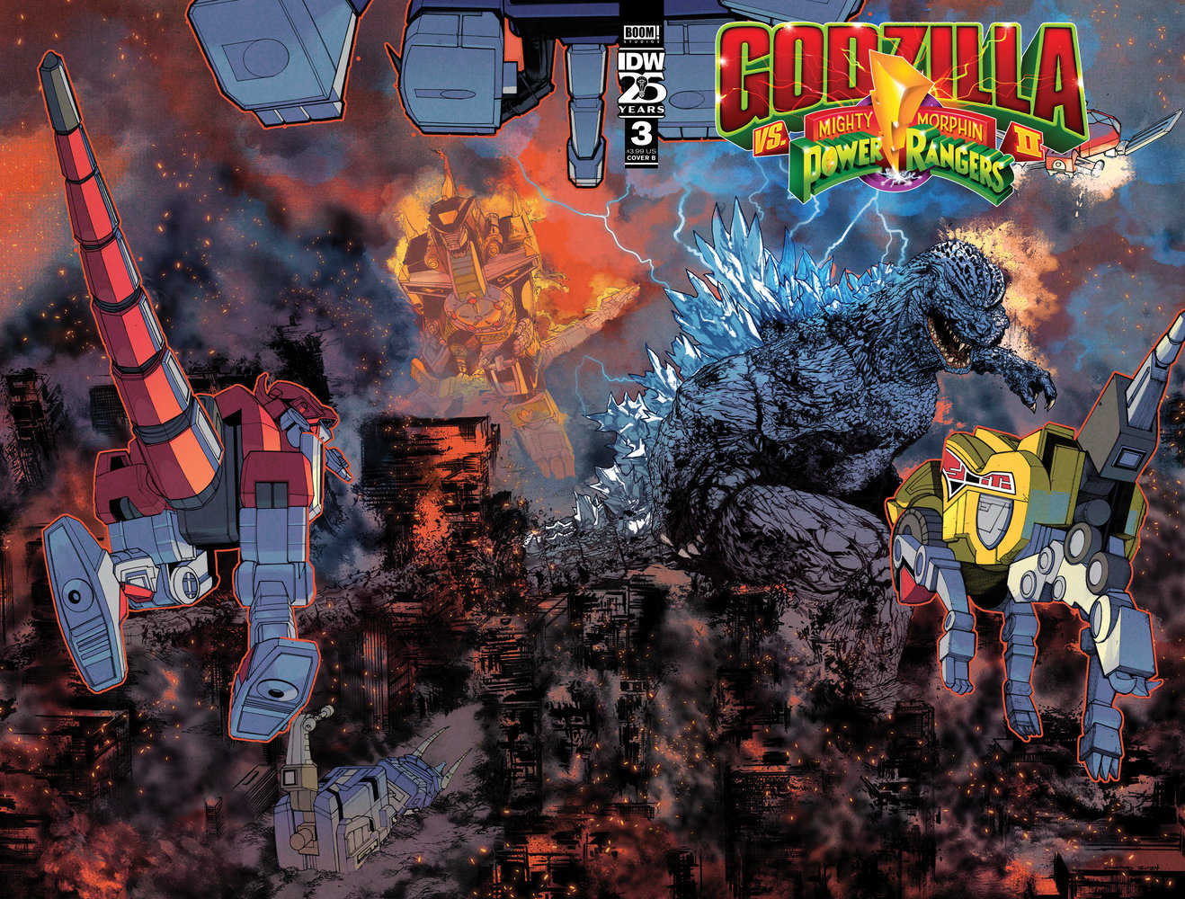 Godzilla vs. The Mighty Morphin Power Rangers II #3 Variant B (Sanchez) | Game Master's Emporium (The New GME)