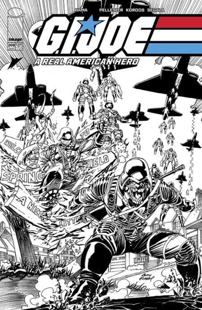 G.I. Joe A Real American Hero #308 Cover B Andy Kubert Black & White Variant | Game Master's Emporium (The New GME)