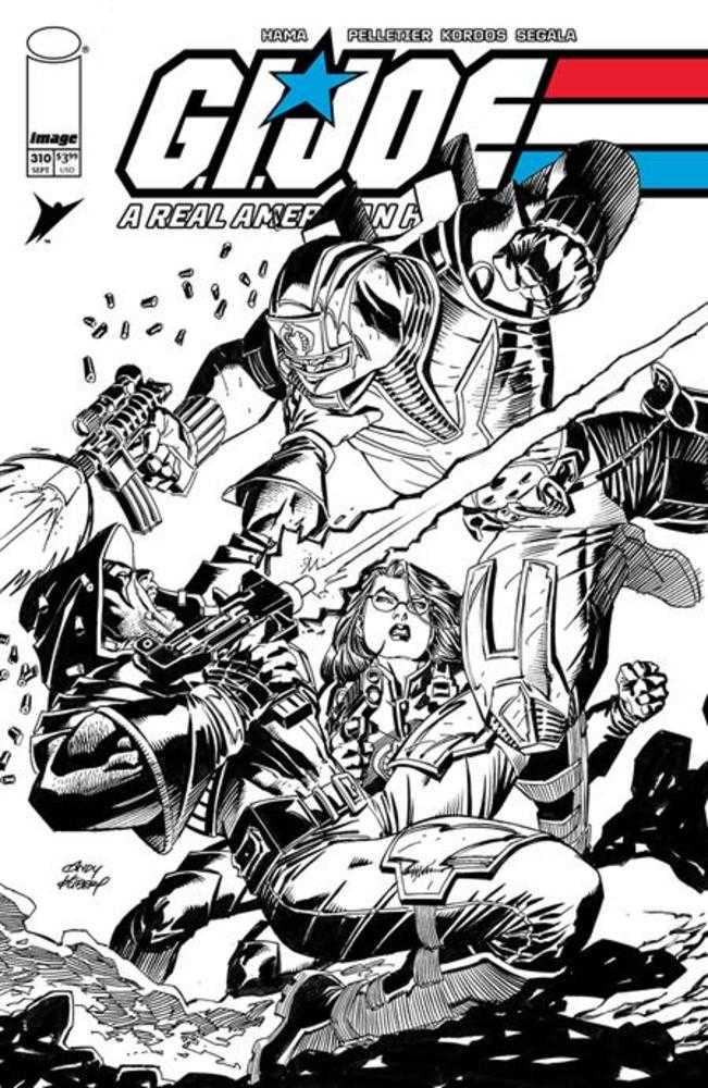 G.I. Joe A Real American Hero #310 Cover B Andy Kubert Black & White Variant | Game Master's Emporium (The New GME)