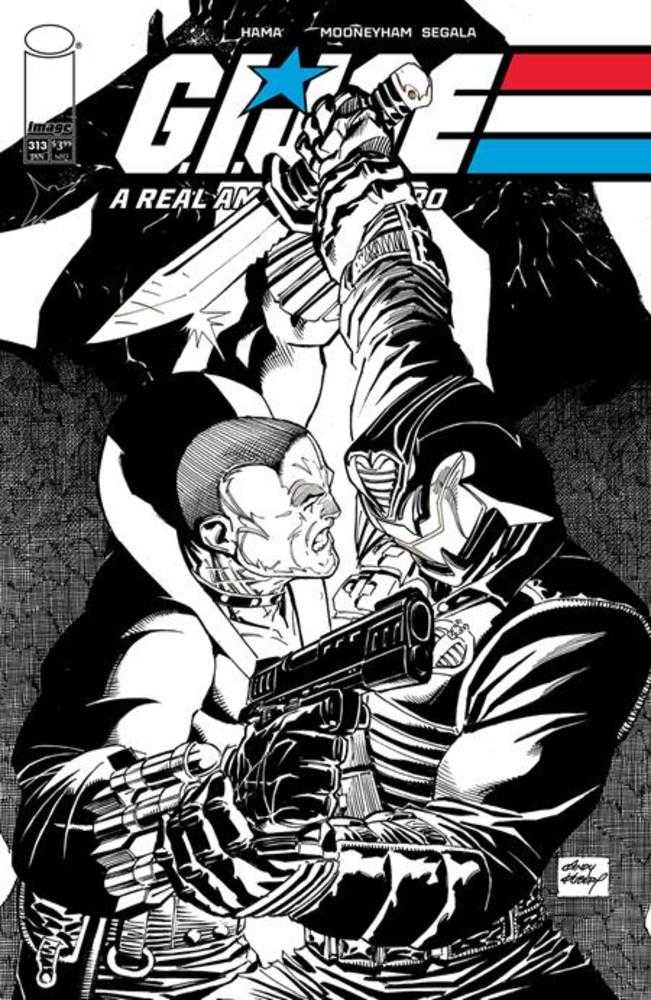 G.I. Joe A Real American Hero #313 Cover B Andy Kubert Black & White Variant | Game Master's Emporium (The New GME)