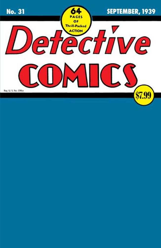 Detective Comics #31 Facsimile Edition Cover C Blank Card Stock Variant | Game Master's Emporium (The New GME)