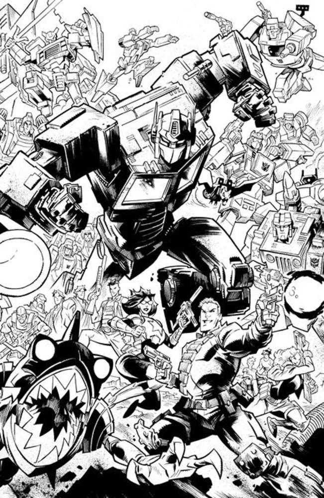 G.I. Joe #8 Cover H Jason Howard Energon Universe Second Anniversary Black & White Variant | Game Master's Emporium (The New GME)