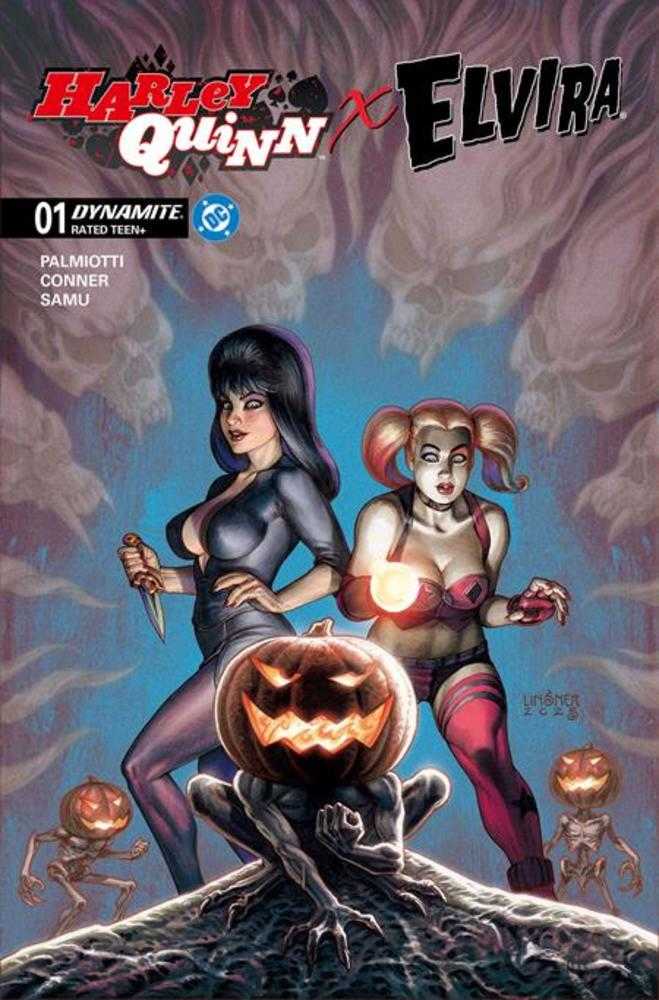 Harley Quinn X Elvira #1 Cover C Joseph Michael Linsner Variant | Game Master's Emporium (The New GME)