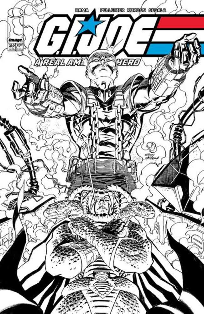 G.I. Joe A Real American Hero #319 Cover B Andy Kubert Black & White Variant | Game Master's Emporium (The New GME)