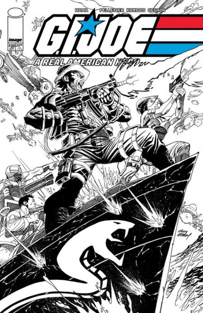 G.I. Joe A Real American Hero #320 Cover B Andy Kubert Black & White Variant | Game Master's Emporium (The New GME)