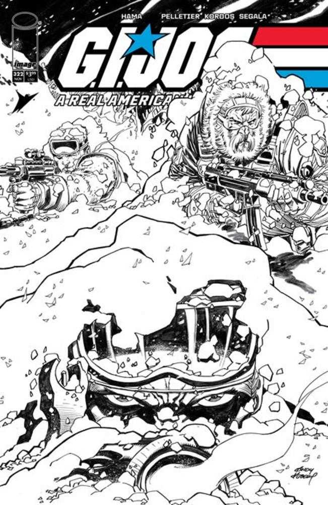 G.I. Joe A Real American Hero #322 Cover B Andy Kubert Black & White Variant | Game Master's Emporium (The New GME)