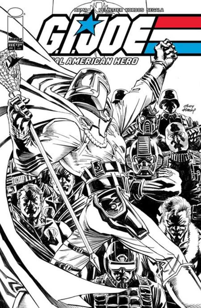 G.I. Joe A Real American Hero #323 Cover B Andy Kubert  Black & White Variant | Game Master's Emporium (The New GME)