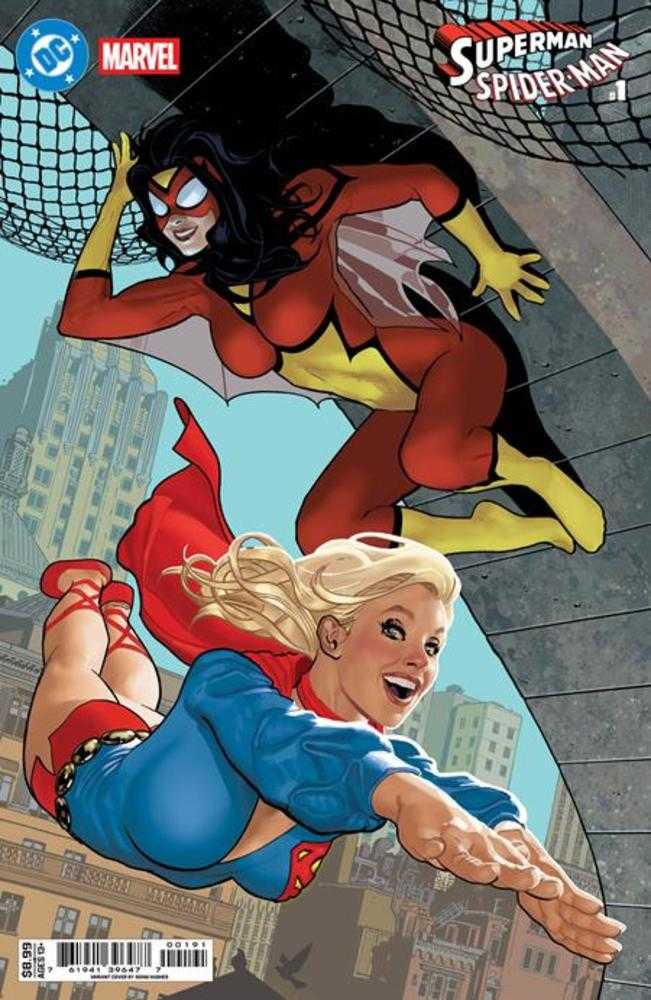 DC Marvel Superman Spider-Man #1 (One Shot) Cover I Adam Hughes Supergirl 70 S & Spider Woman 70 S Card Stock Variant | Game Master's Emporium (The New GME)