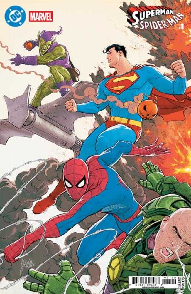 DC Marvel Superman Spider-Man #1 (One Shot) Cover J Mikel Janin Superman & Spider-Man vs Lex Luthor & Green Goblin Card Stock Variant | Game Master's Emporium (The New GME)