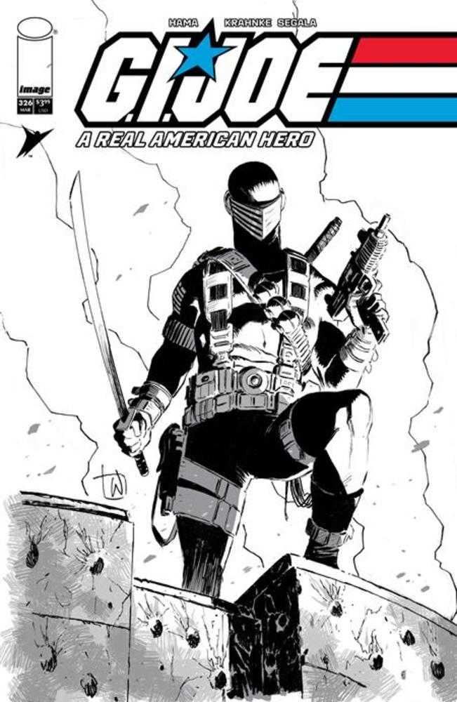 G.I. Joe A Real American Hero #326 Cover B Lee Weeks Black & White Variant | Game Master's Emporium (The New GME)