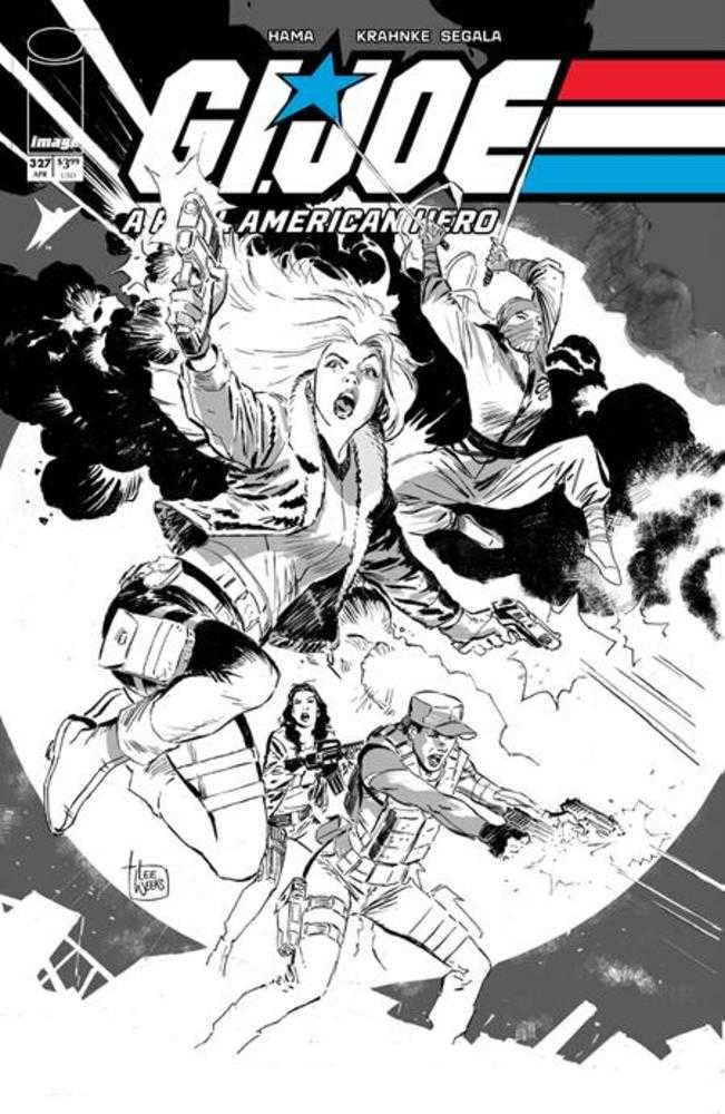 G.I. Joe A Real American Hero #327 Cover B Lee Weeks Black & White Variant | Game Master's Emporium (The New GME)