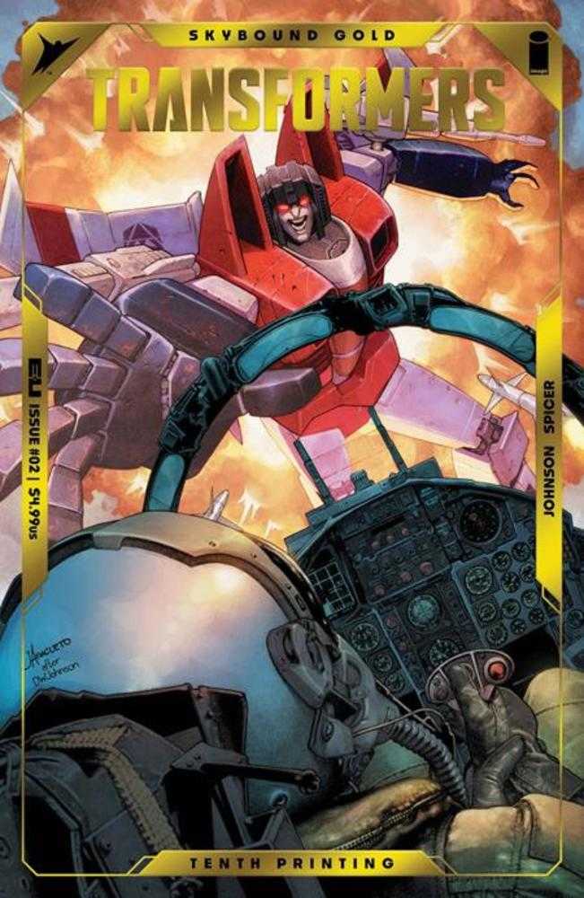 Transformers #2 10 Th Printing Cover B Jay Anacelto & Romulo Fajardo Jr Emboss & Gold Foil Variant | Game Master's Emporium (The New GME)