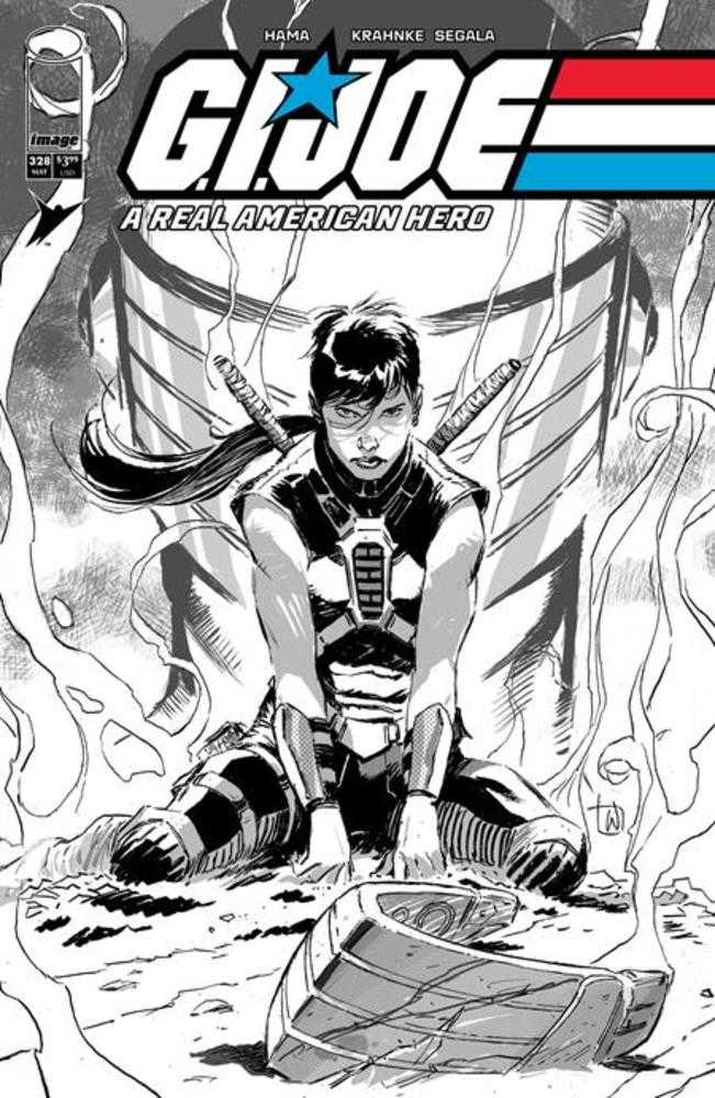 G.I. Joe A Real American Hero #328 Cover B Lee Weeks Black & White Variant | Game Master's Emporium (The New GME)